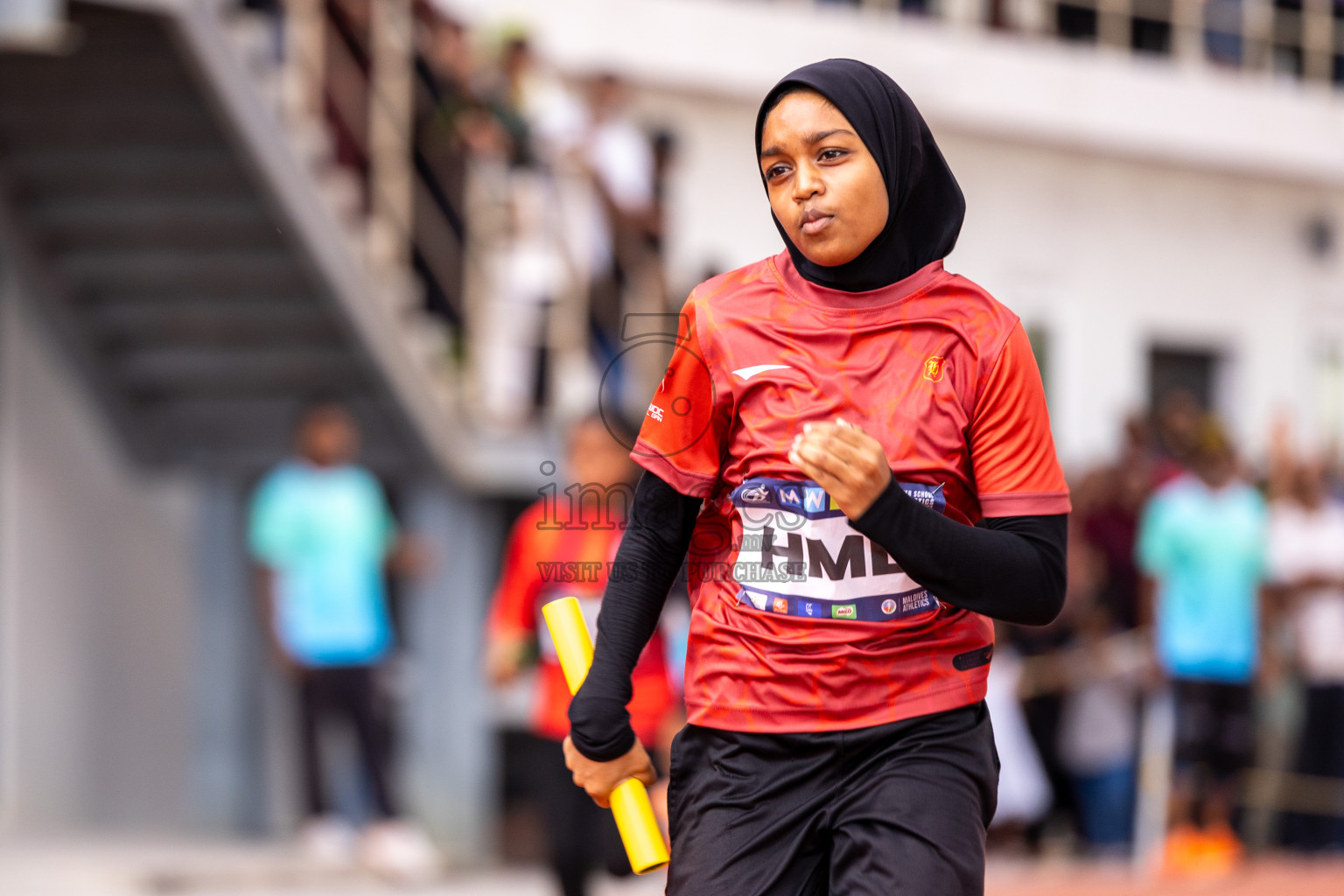 Day 6 of MWSC Interschool Athletics Championships 2024 held in Hulhumale Running Track, Hulhumale, Maldives on Thursday, 14th November 2024. Photos by: Ismail Thoriq / Images.mv