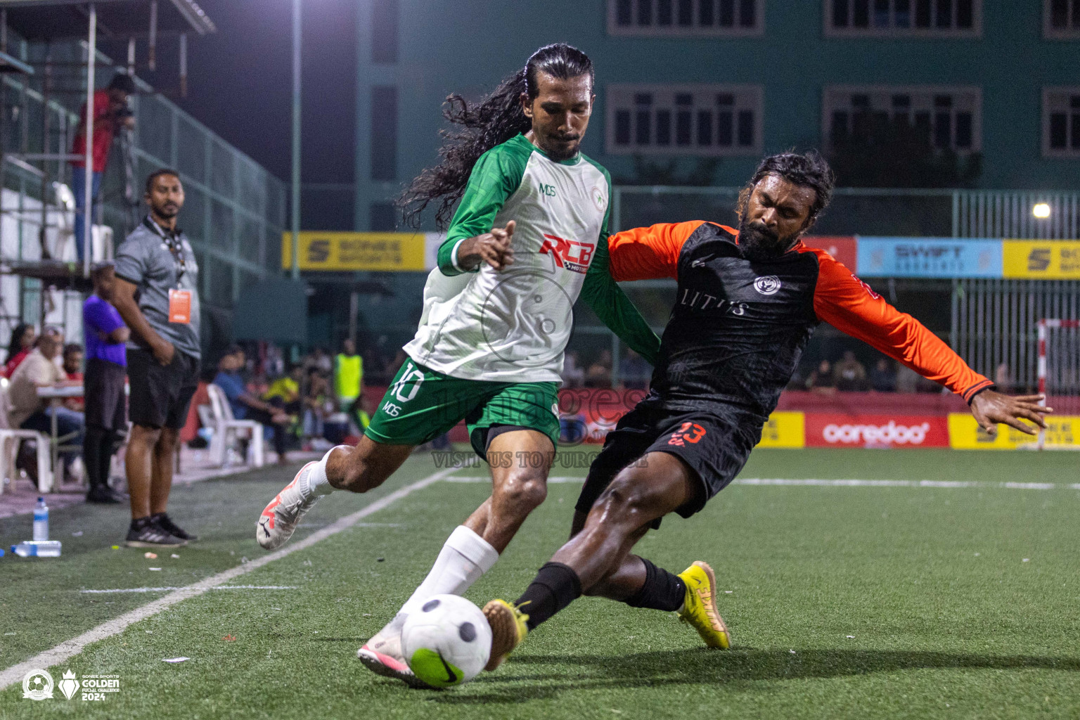 R Meedhoo vs R Maduvvari in Golden Futsal Challenge 2024 was held on Tuesday, 16th January 2024, in Hulhumale', Maldives Photos: Ismail Thoriq / images.mv