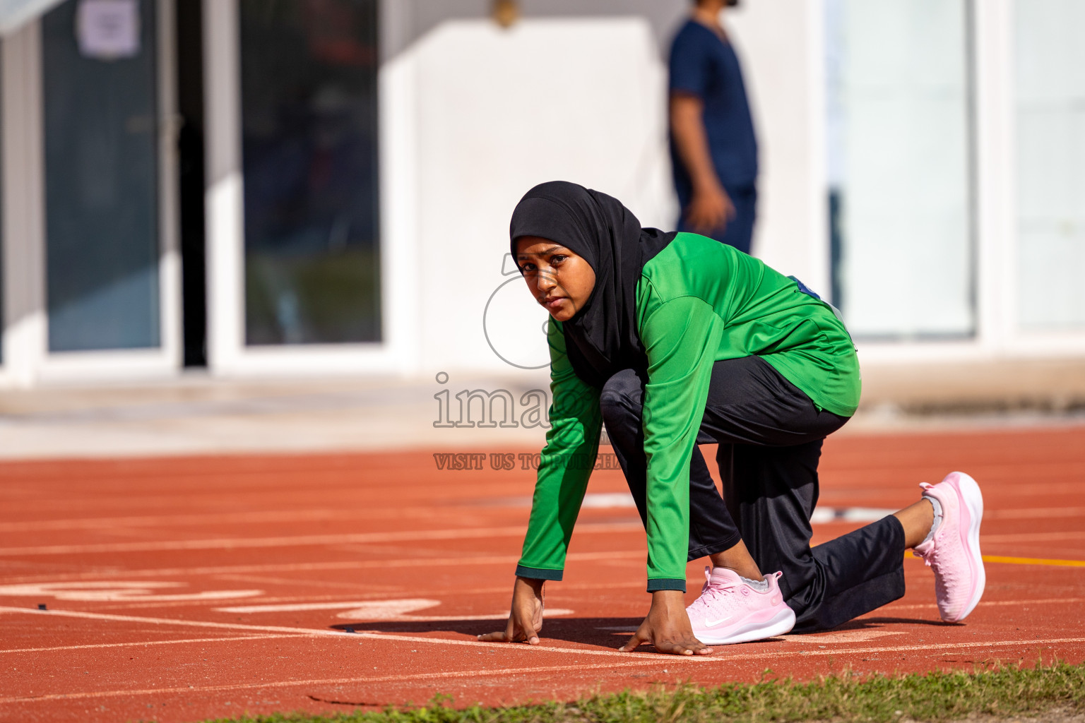 Day 2 of MWSC Interschool Athletics Championships 2024 held in Hulhumale Running Track, Hulhumale, Maldives on Sunday, 10th November 2024. 
Photos by:  Hassan Simah / Images.mv