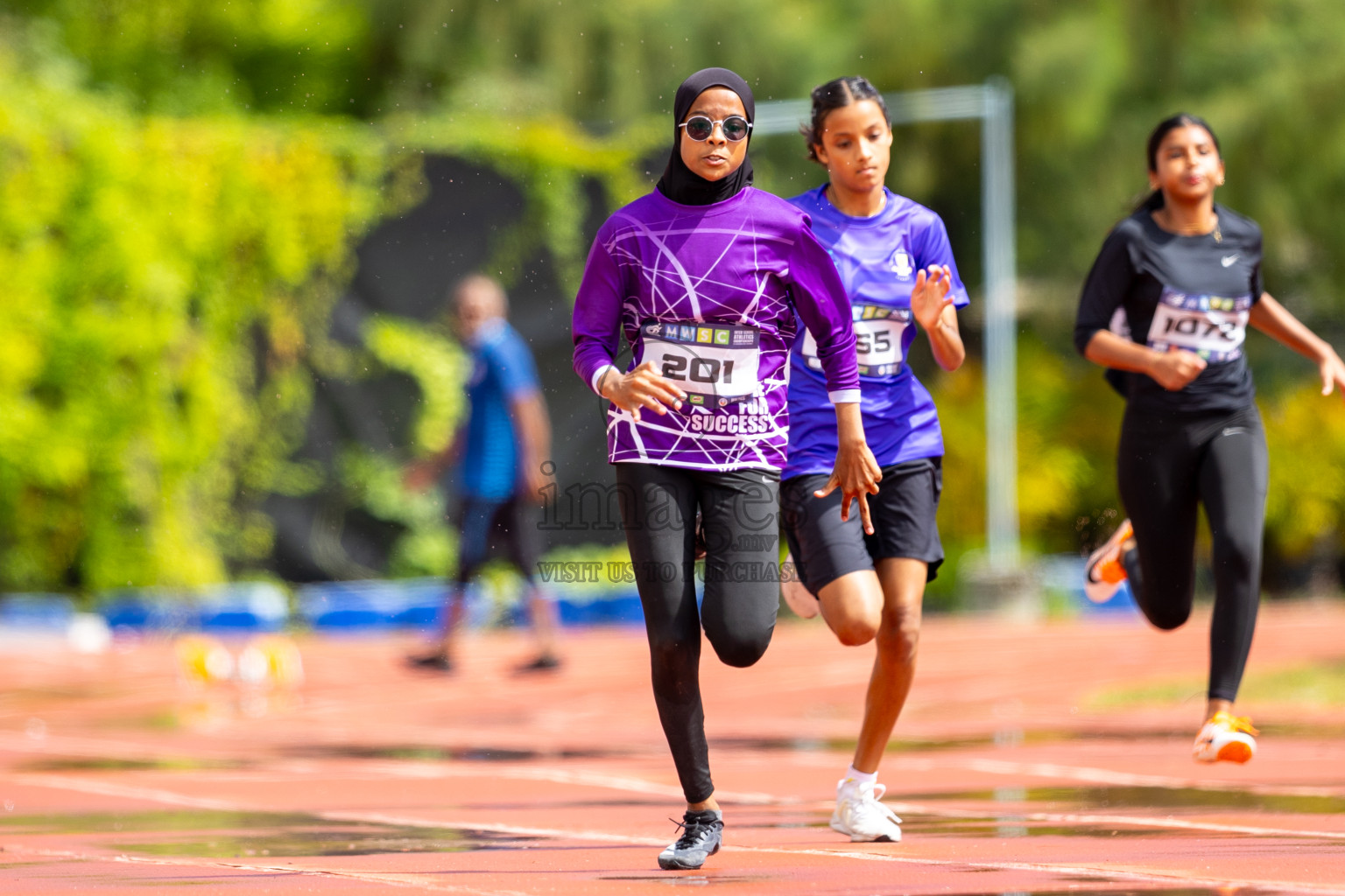 Day 1 of MWSC Interschool Athletics Championships 2024 held in Hulhumale Running Track, Hulhumale, Maldives on Saturday, 9th November 2024. 
Photos by: Ismail Thoriq / images.mv