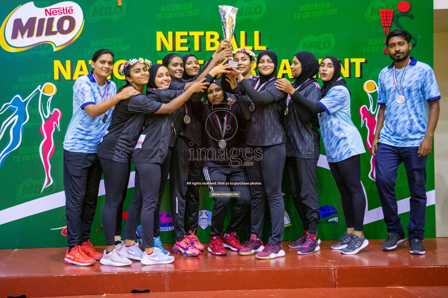 Kulhudhuffushi Youth & R.C vs Club Green Streets in the Finals of Milo National Netball Tournament 2021 (Women's) held on 5th December 2021 in Male', Maldives Photos: Ismail Thoriq / images.mv