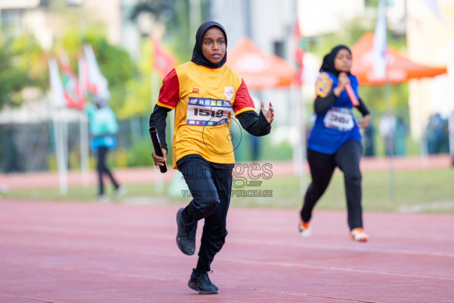 Day 5 of MWSC Interschool Athletics Championships 2024 held in Hulhumale Running Track, Hulhumale, Maldives on Wednesday, 13th November 2024. Photos by: Ismail Thoriq / Images.mv