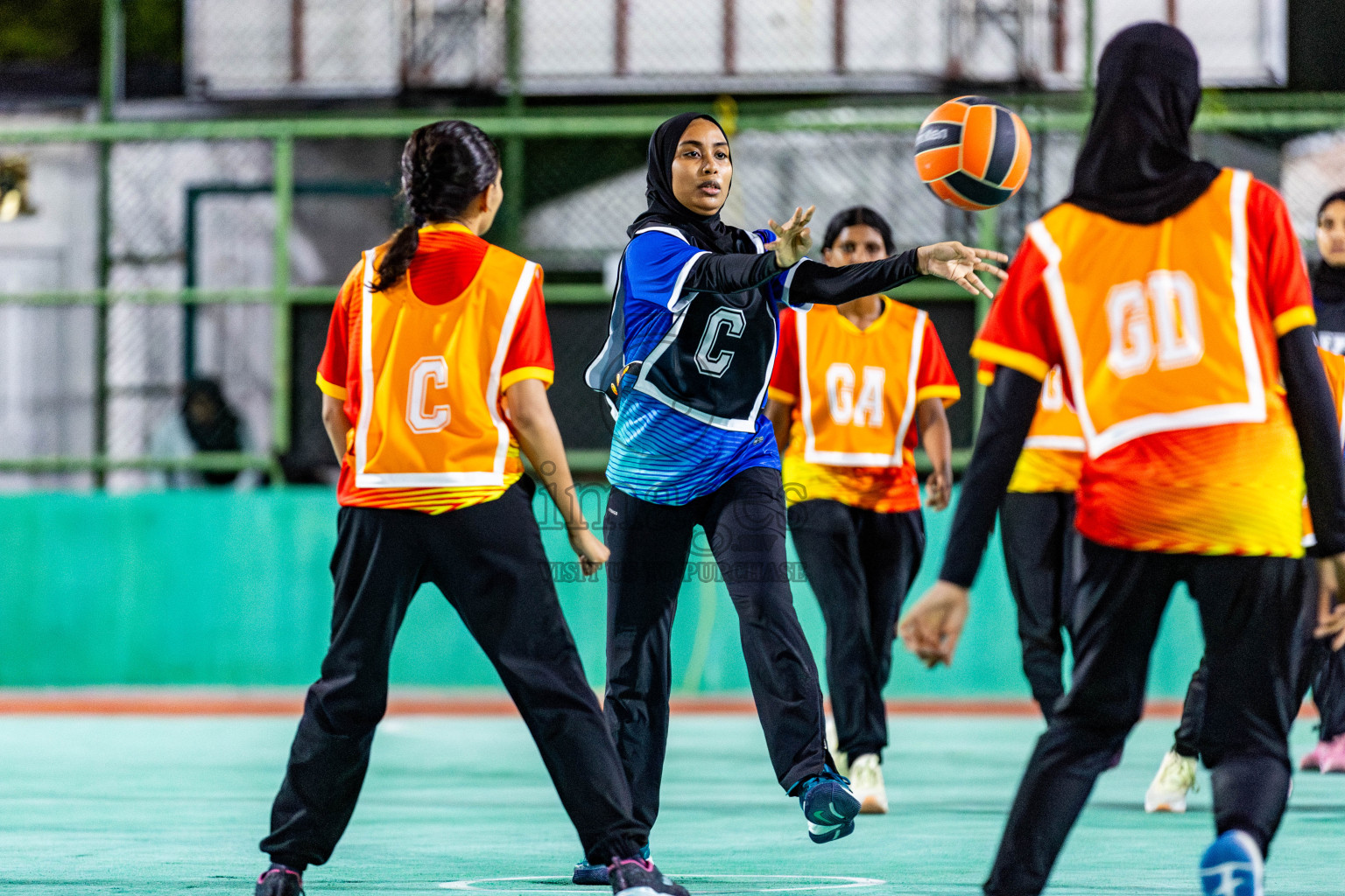 Day 1 of 23rd Netball Association Championship was held in Ekuveni Netball Court at Male', Maldives on Thursday, 27th April 2024. Photos: Nausham Waheed / images.mv