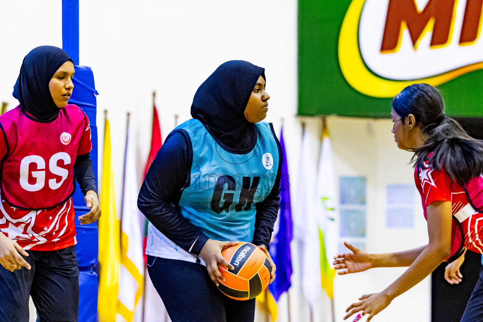 Day 14 of 25th Inter-School Netball Tournament was held in Social Center at Male', Maldives on Sunday, 25th August 2024. Photos: Nausham Waheed / images.mv