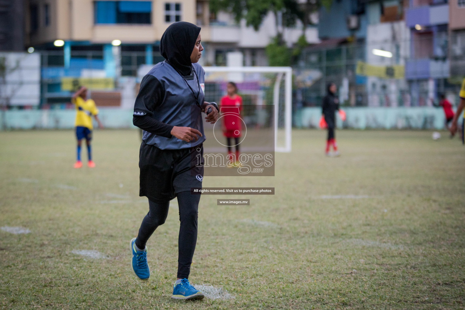 Friendly Match between Women Football's Academy vs Elizabeth Moir School held in Henveiru Stadium, Male' on 31st March 2019. (Photos: Ismail Thoriq / images.mv)