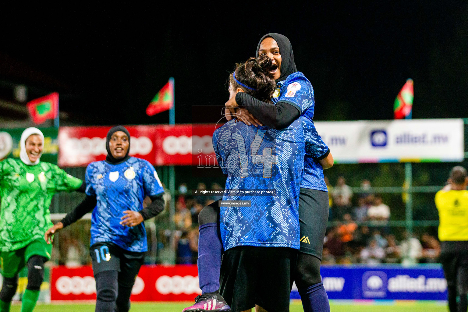 MPL vs Police Club in the Semi Finals of 18/30 Women's Futsal Fiesta 2021 held in Hulhumale, Maldives on 14th December 2021. Photos: Shuu Abdul Sattar / images.mv