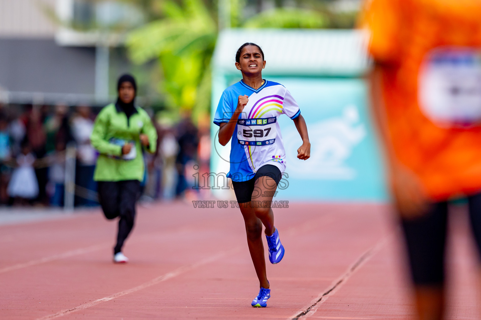 Day 6 of MWSC Interschool Athletics Championships 2024 held in Hulhumale Running Track, Hulhumale, Maldives on Thursday, 14th November 2024. Photos by: Nausham Waheed / Images.mv