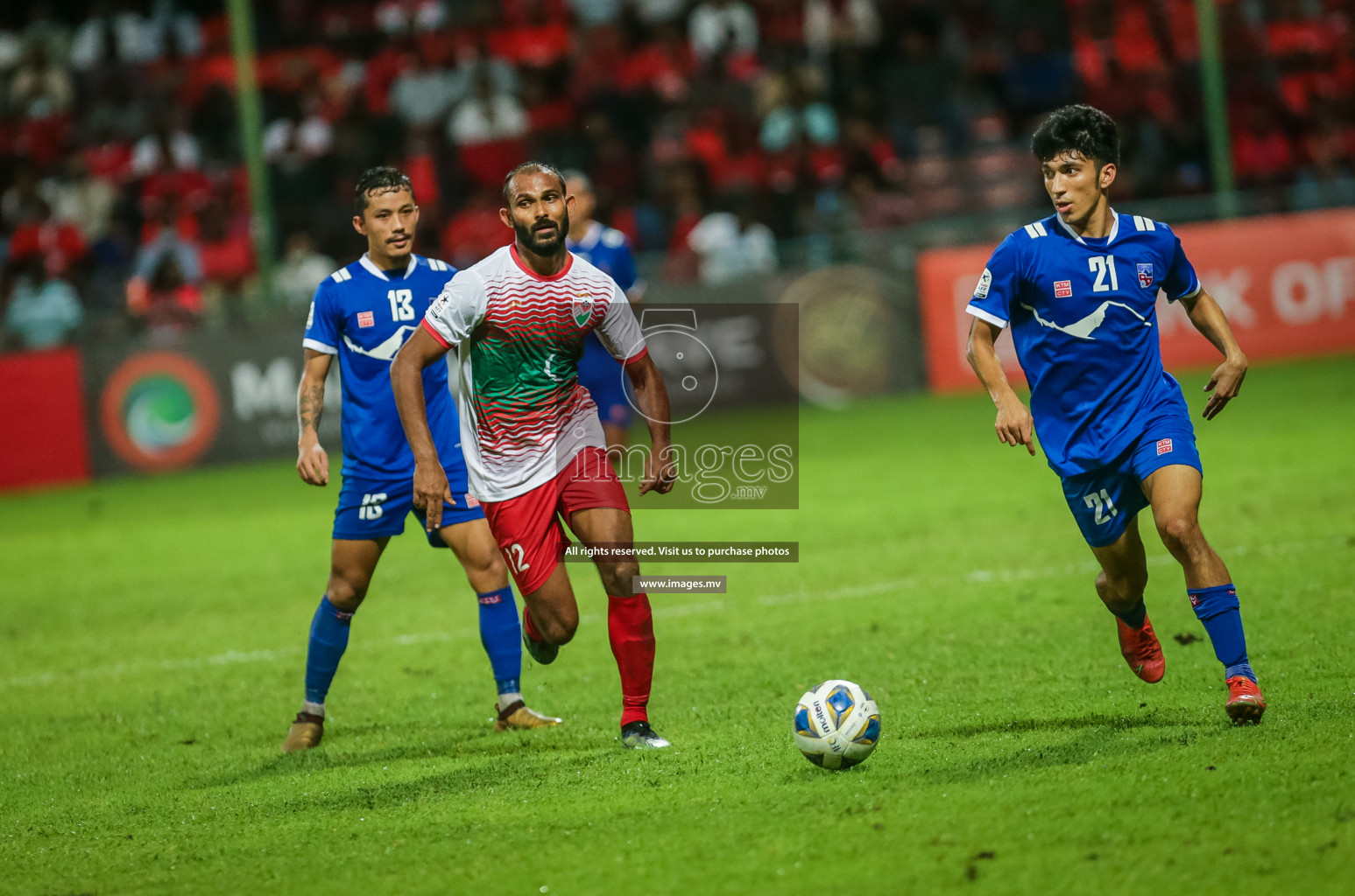 Maldives vs Nepal in SAFF Championship 2021 held on 1st October 2021 in Galolhu National Stadium, Male', Maldives