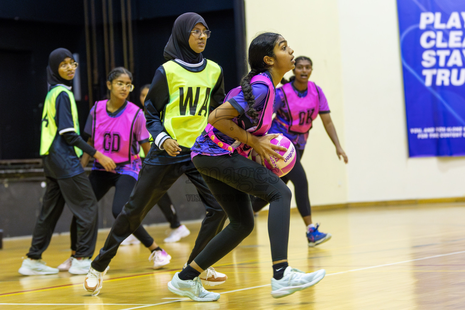 AIS  Netball academy vs N sports Academy in Day 3 of 3rd Netball Junior Championship, held at Social Center on Wednesday 22nd January 2025 . Photos: Shuu Abdul Sattar / images.mv