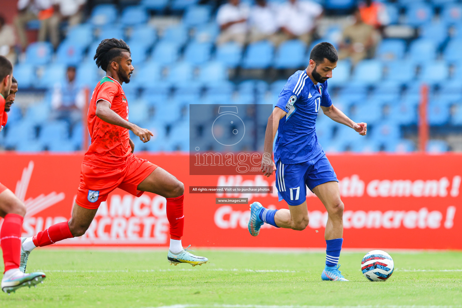 Kuwait vs Bangladesh in the Semi-final of SAFF Championship 2023 held in Sree Kanteerava Stadium, Bengaluru, India, on Saturday, 1st July 2023. Photos: Nausham Waheed, Hassan Simah / images.mv