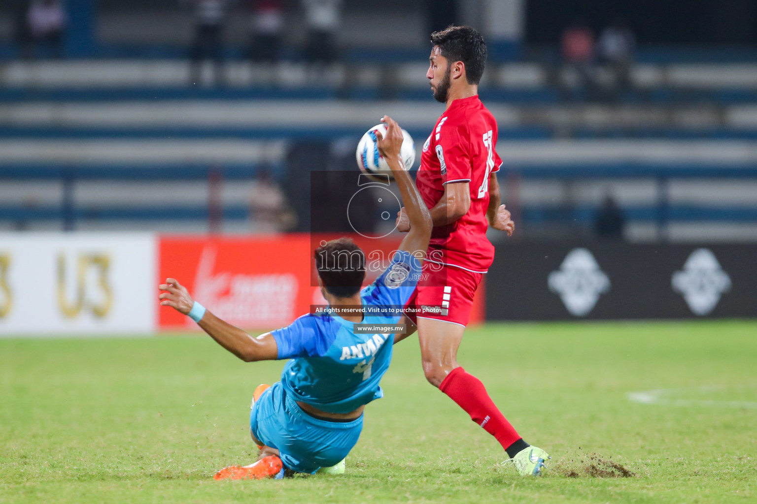 Lebanon vs India in the Semi-final of SAFF Championship 2023 held in Sree Kanteerava Stadium, Bengaluru, India, on Saturday, 1st July 2023. Photos: Nausham Waheed, Hassan Simah / images.mv