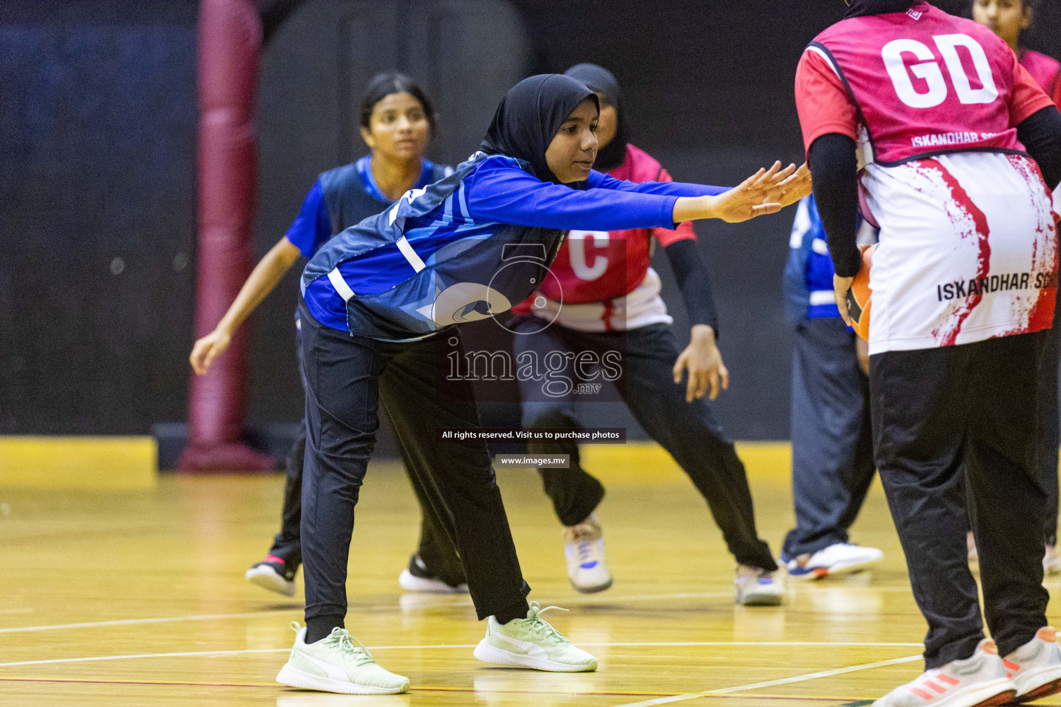 Day 10 of 24th Interschool Netball Tournament 2023 was held in Social Center, Male', Maldives on 5th November 2023. Photos: Nausham Waheed / images.mv