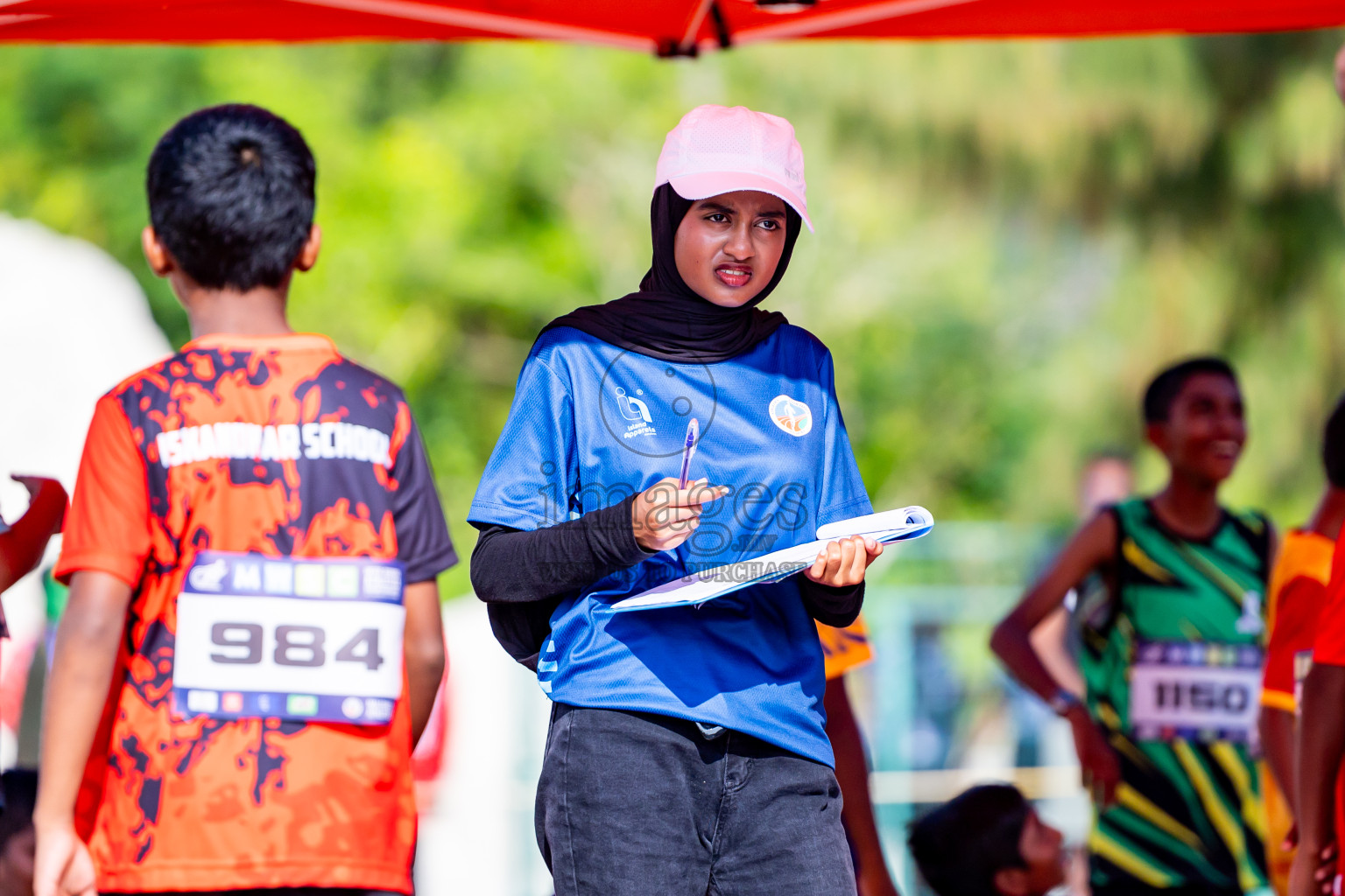 Day 3 of MWSC Interschool Athletics Championships 2024 held in Hulhumale Running Track, Hulhumale, Maldives on Monday, 11th November 2024. Photos by:  Nausham Waheed / Images.mv