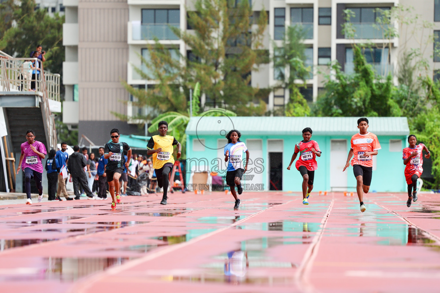 Day 1 of MWSC Interschool Athletics Championships 2024 held in Hulhumale Running Track, Hulhumale, Maldives on Saturday, 9th November 2024. 
Photos by: Ismail Thoriq, Hassan Simah / Images.mv