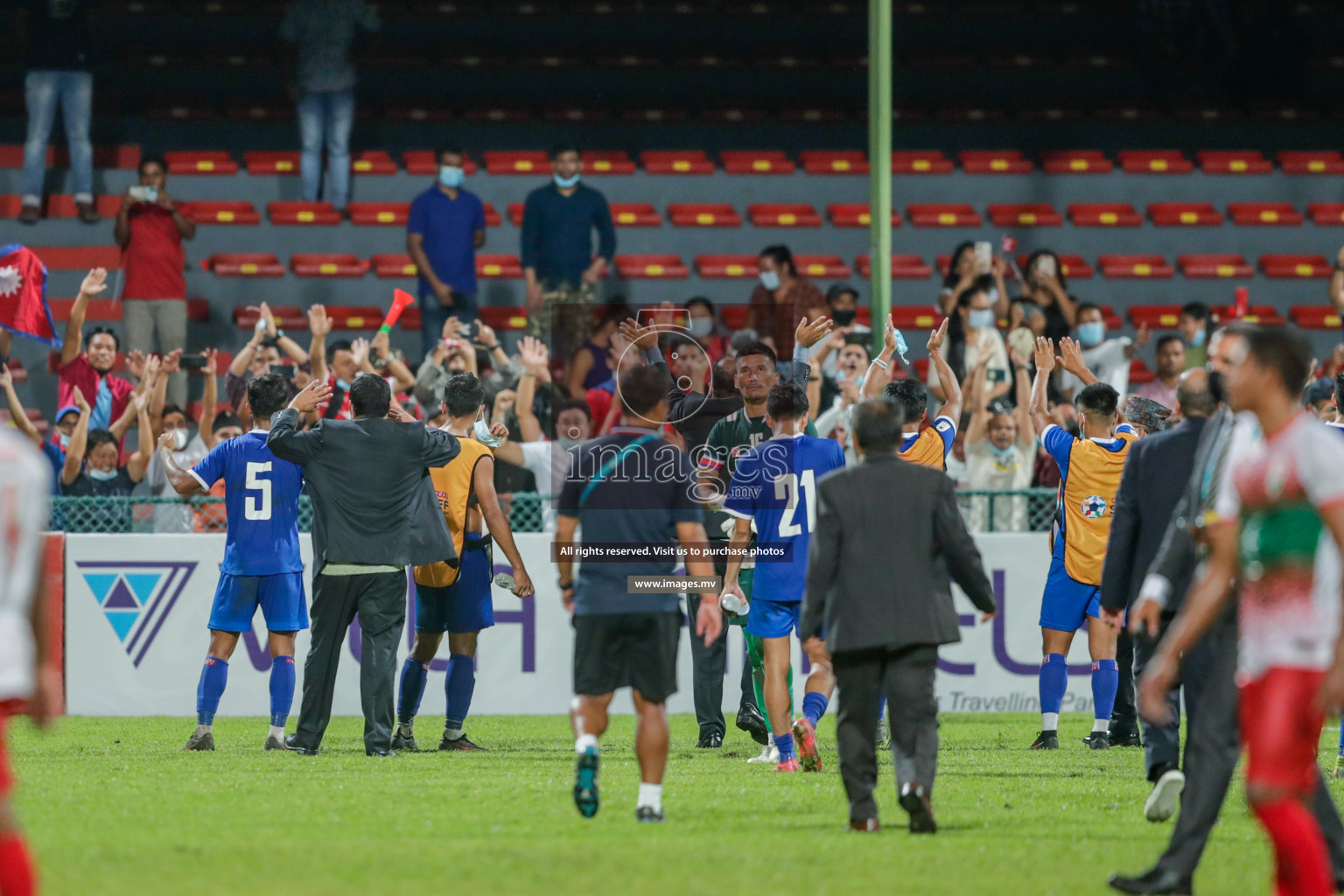 Maldives vs Nepal in SAFF Championship 2021 held on 1st October 2021 in Galolhu National Stadium, Male', Maldives