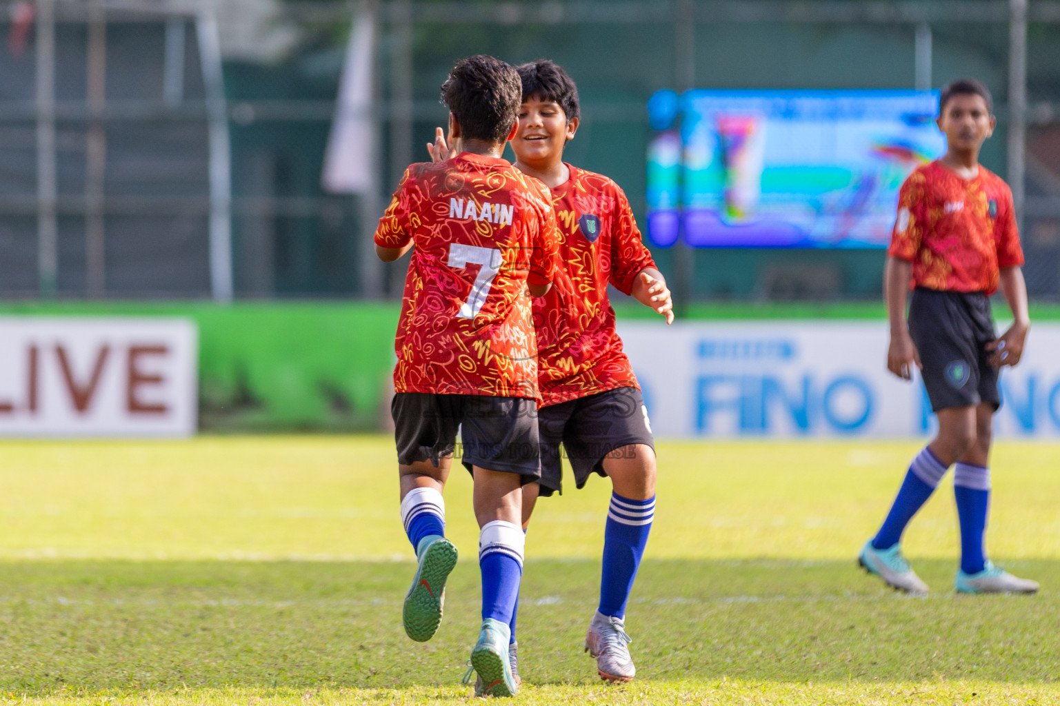 Club Eagles vs Super United Sports (U12) in Day 4 of Dhivehi Youth League 2024 held at Henveiru Stadium on Thursday, 28th November 2024. Photos: Shuu Abdul Sattar/ Images.mv