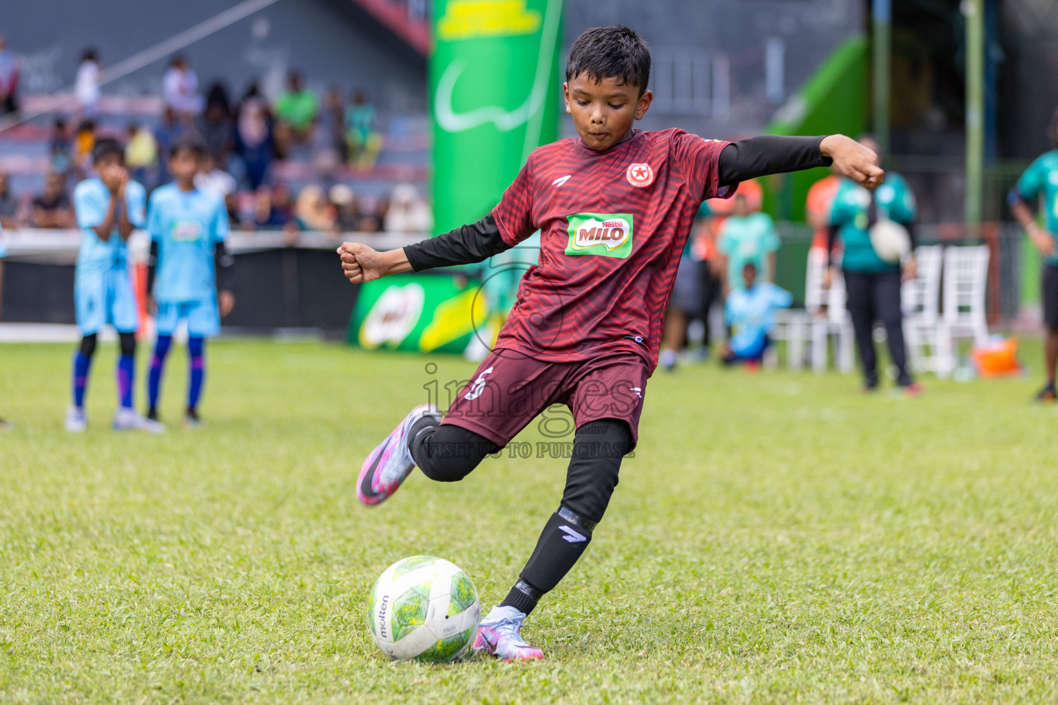 Day 2 of MILO Kids Football Fiesta was held at National Stadium in Male', Maldives on Saturday, 24th February 2024.