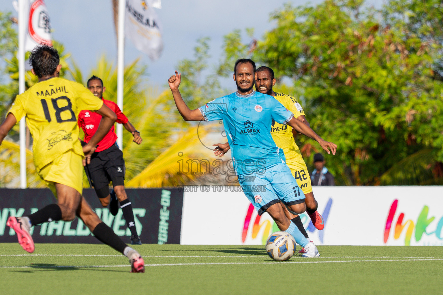 Final Match Irumathi Sports VS Velaa Sports Club in Day 9 of Eydhafushi Cup 2025 held in Eydhafushi Football Stadium at B. Eydhafushi, Maldives on Monday, 15th September 2025. Photos: Arif Rasheed / images.mv