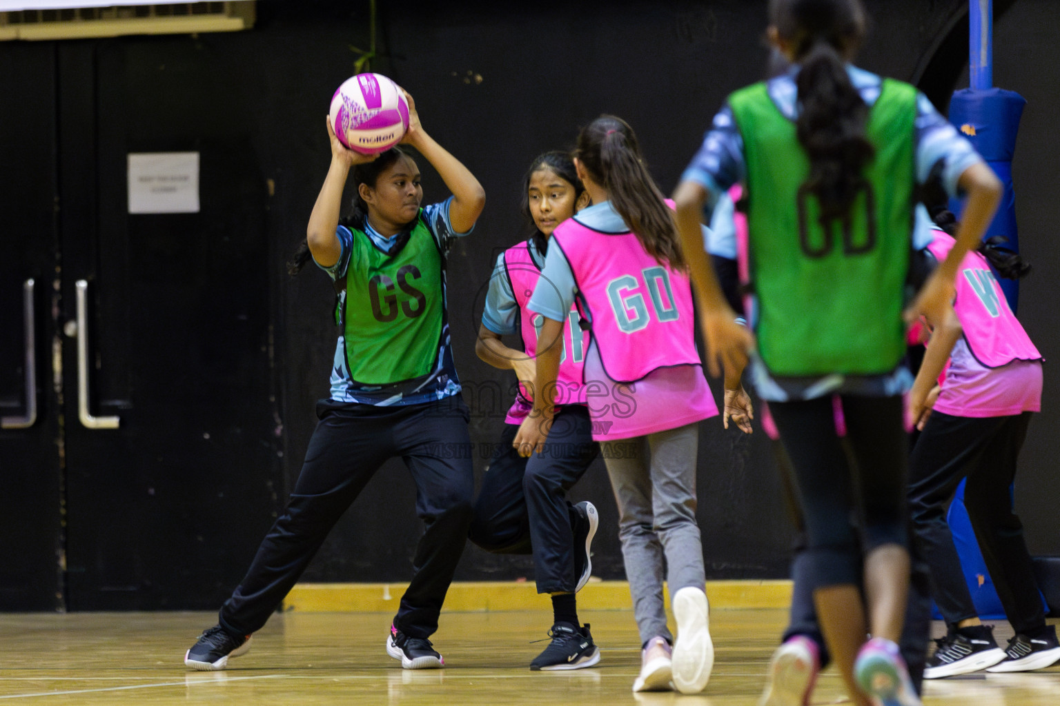 High Flyers vs Netkids A in Day 1 of 3rd Junior Championship - Netball association of Maldives, held at Social Center on 19th January 2025 . Photos by Shuu Abdul Sattar