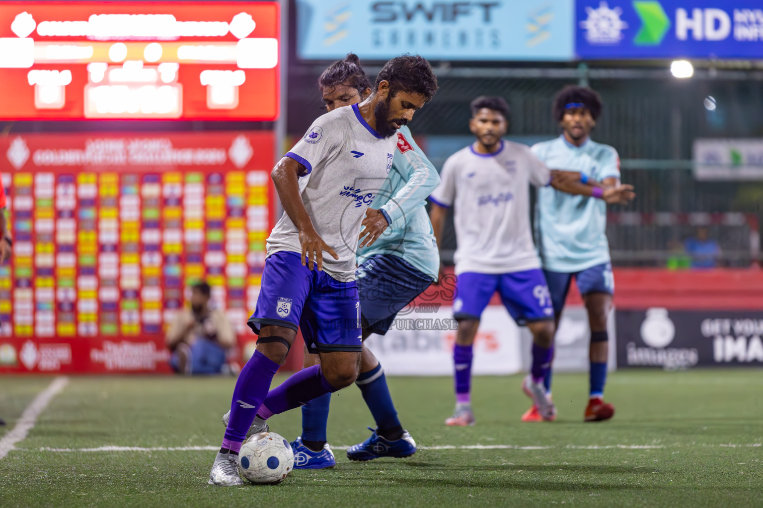 F Bilehdhoo vs AA Mathiveri in Round of 16 on Day 40 of Golden Futsal Challenge 2024 which was held on Tuesday, 27th February 2024, in Hulhumale', Maldives Photos: Ismail Thoriq / images.mv