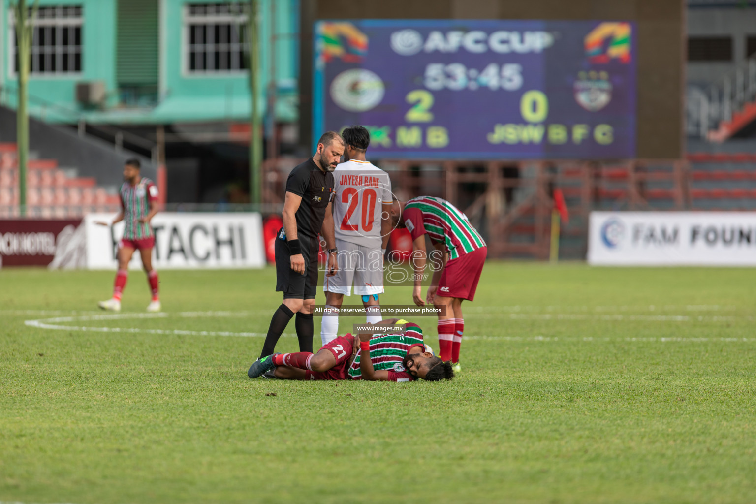 AFC Cup 2021 - ATK Mohun Bagan FC vs Bengaluru FC in Male', Maldives on 18 August 2021.