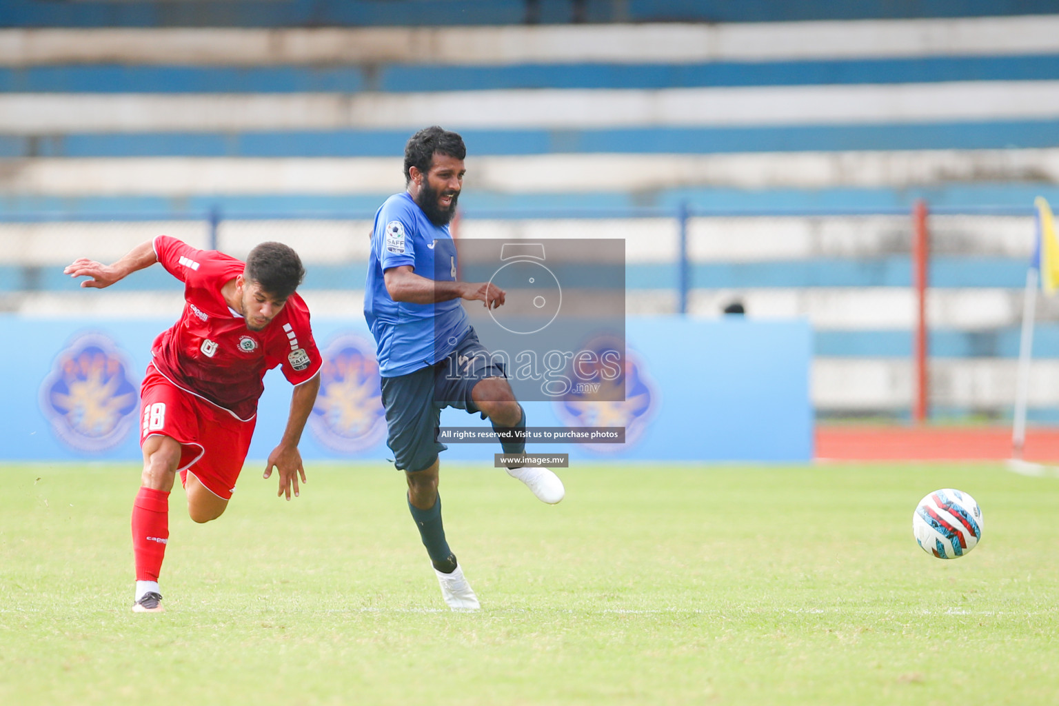 Lebanon vs Maldives in SAFF Championship 2023 held in Sree Kanteerava Stadium, Bengaluru, India, on Tuesday, 28th June 2023. Photos: Nausham Waheed, Hassan Simah / images.mv