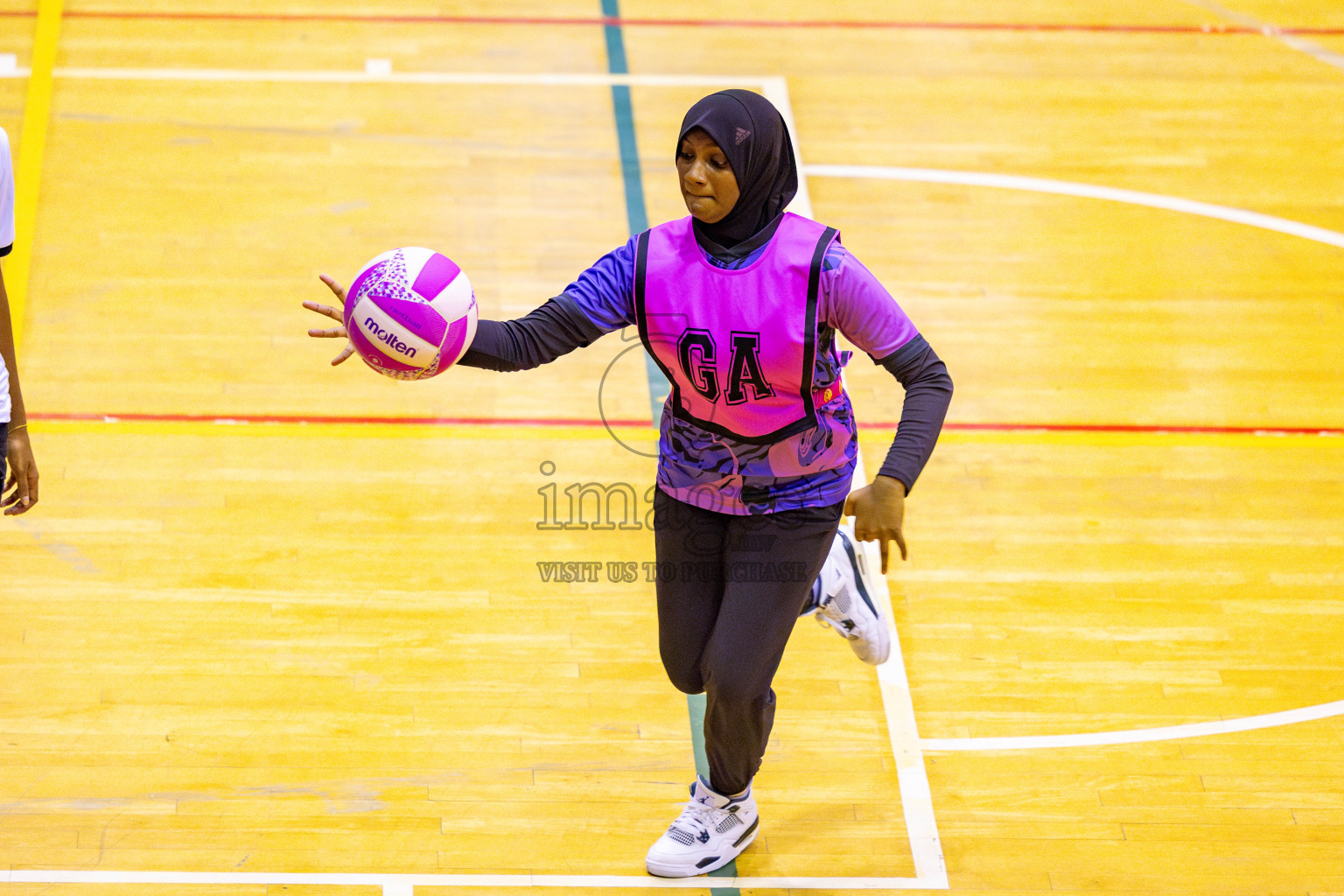 N Sports Acamdemy A vs Fiontti Sports Club in Day 3 of 3rd Netball Junior Championship, held at Social Center on Tuesday, 21st January 2025 . Photos: Nausham Waheed / images.mv