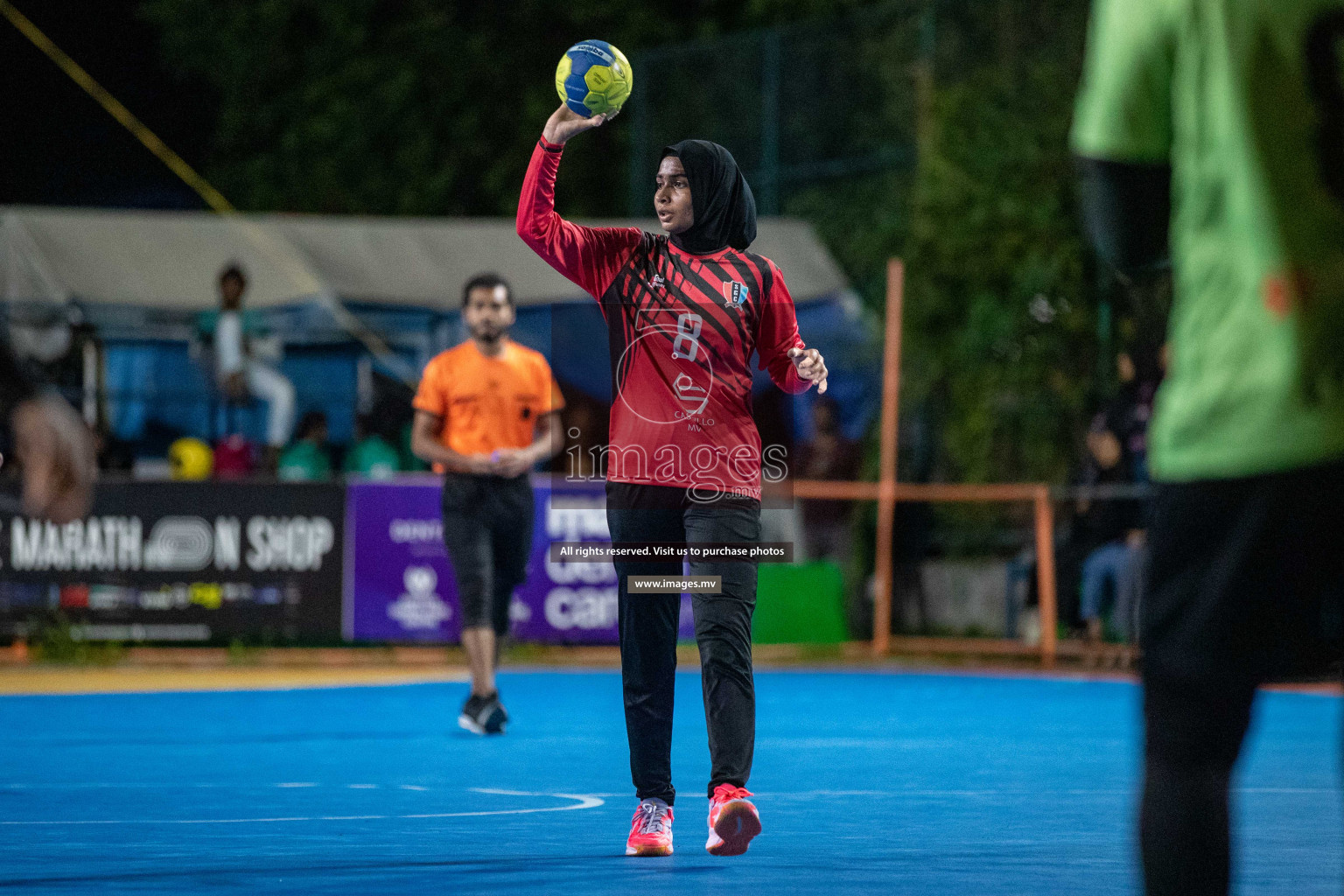 Day 9 of 6th MILO Handball Maldives Championship 2023, held in Handball ground, Male', Maldives on 28th May 2023 Photos: Nausham Waheed/ Images.mv