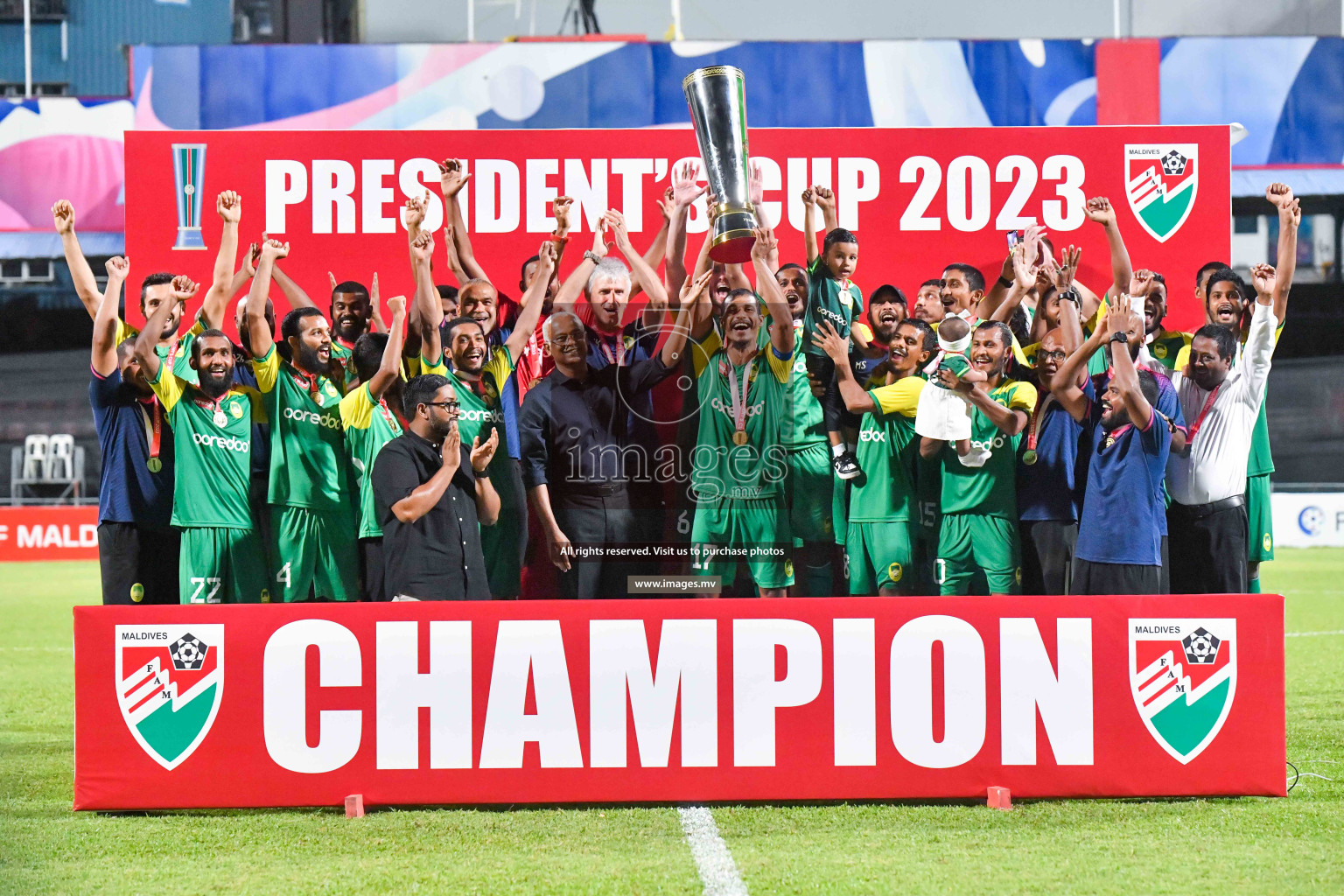 President's Cup 2023 Final - Maziya Sports & Recreation vs Club Eagles, held in National Football Stadium, Male', Maldives  Photos: Nausham Waheed/ Images.mv