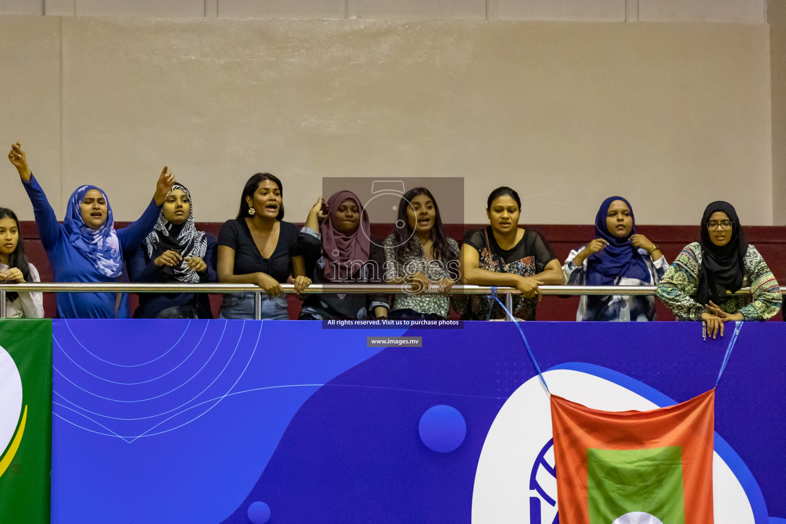 Lorenzo Sports Club vs Vyansa in the Milo National Netball Tournament 2022 on 18 July 2022, held in Social Center, Male', Maldives. Photographer: Shuu, Hassan Simah / Images.mv