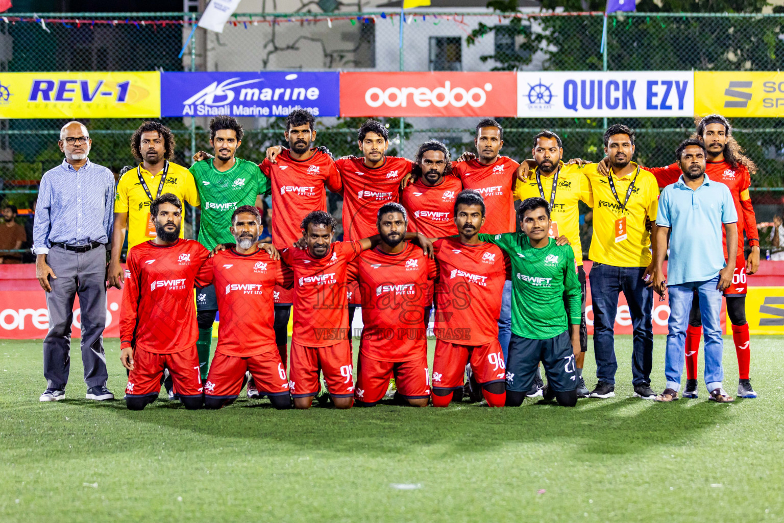 M Dhiggaru VS M Muli in Day 25 of Golden Futsal Challenge 2024 was held on Thursday , 8th February 2024 in Hulhumale', Maldives Photos: Nausham Waheed / images.mv