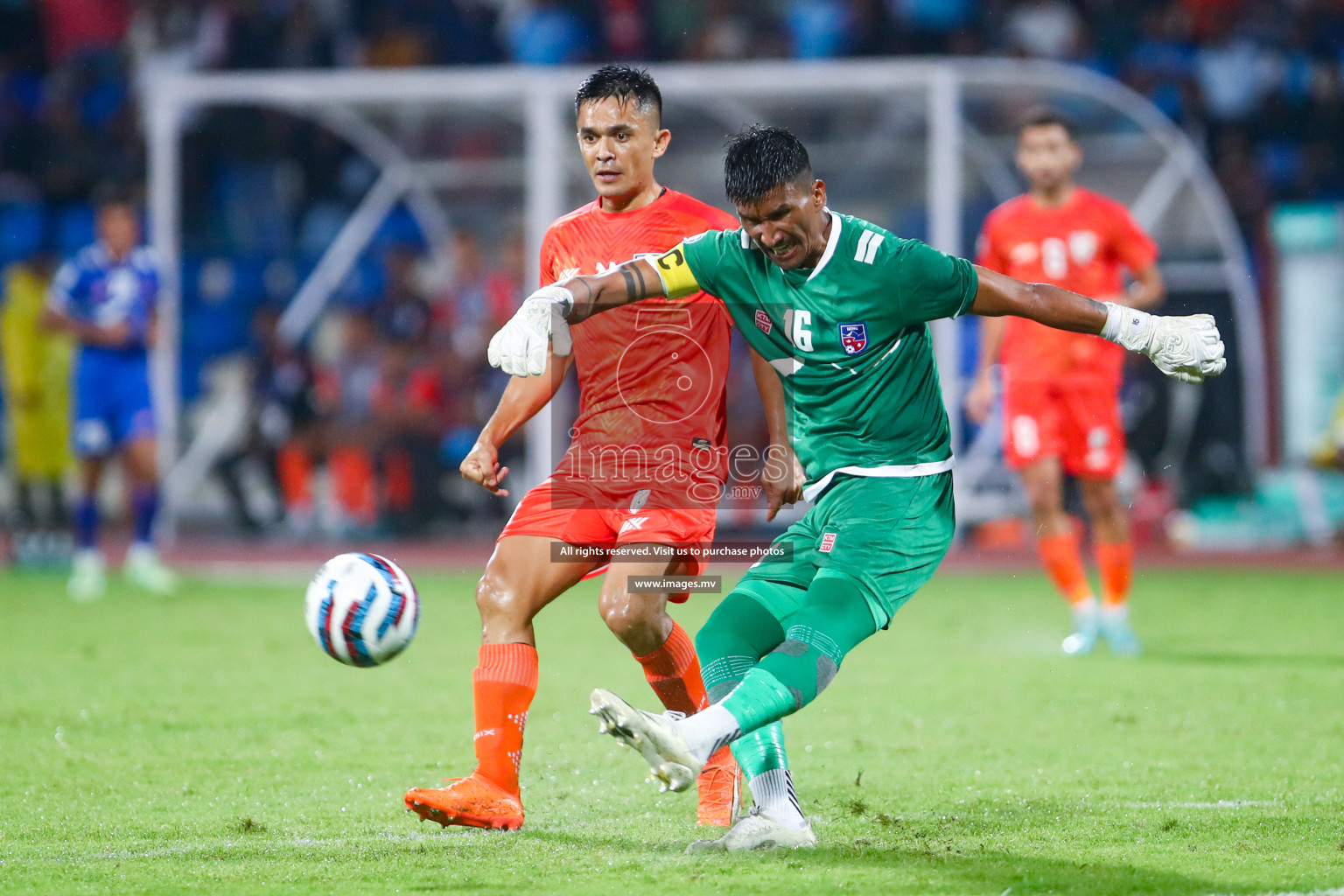 Nepal vs India in SAFF Championship 2023 held in Sree Kanteerava Stadium, Bengaluru, India, on Saturday, 24th June 2023. Photos: Hassan Simah / images.mv