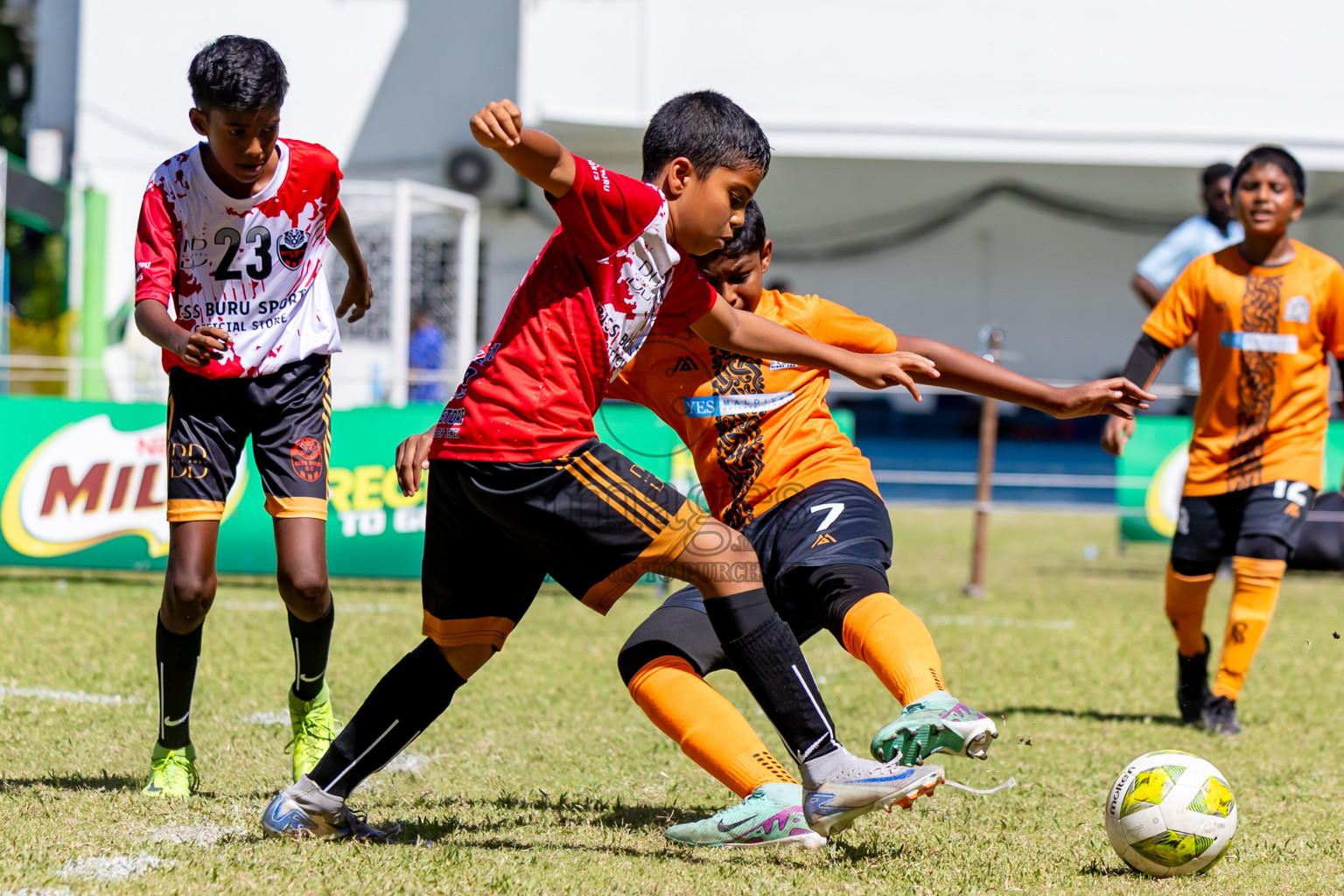 Day 2 of MILO Academy Championship 2025 (U-12) was held at Henveiru Stadium in Male', Maldives on Friday, 2nd May 2025. Photos: Nausham Waheed  / images.mv