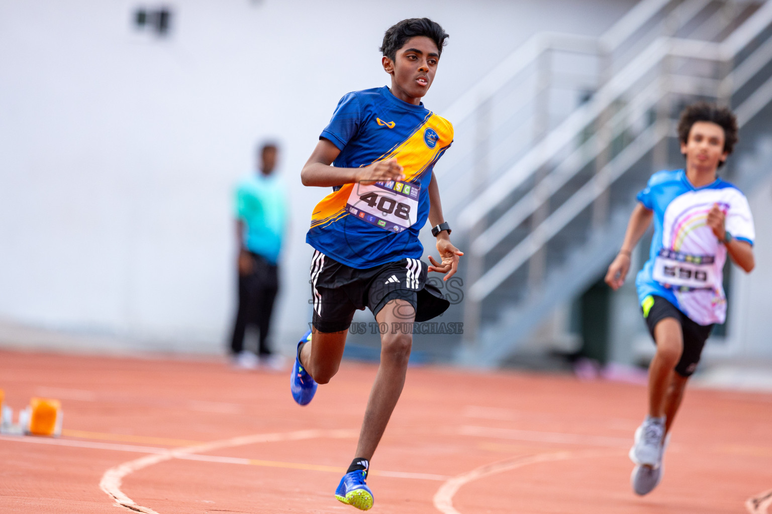 Day 2 of MWSC Interschool Athletics Championships 2024 held in Hulhumale Running Track, Hulhumale, Maldives on Sunday, 10th November 2024. Photos by: Ismail Thoriq / Images.mv