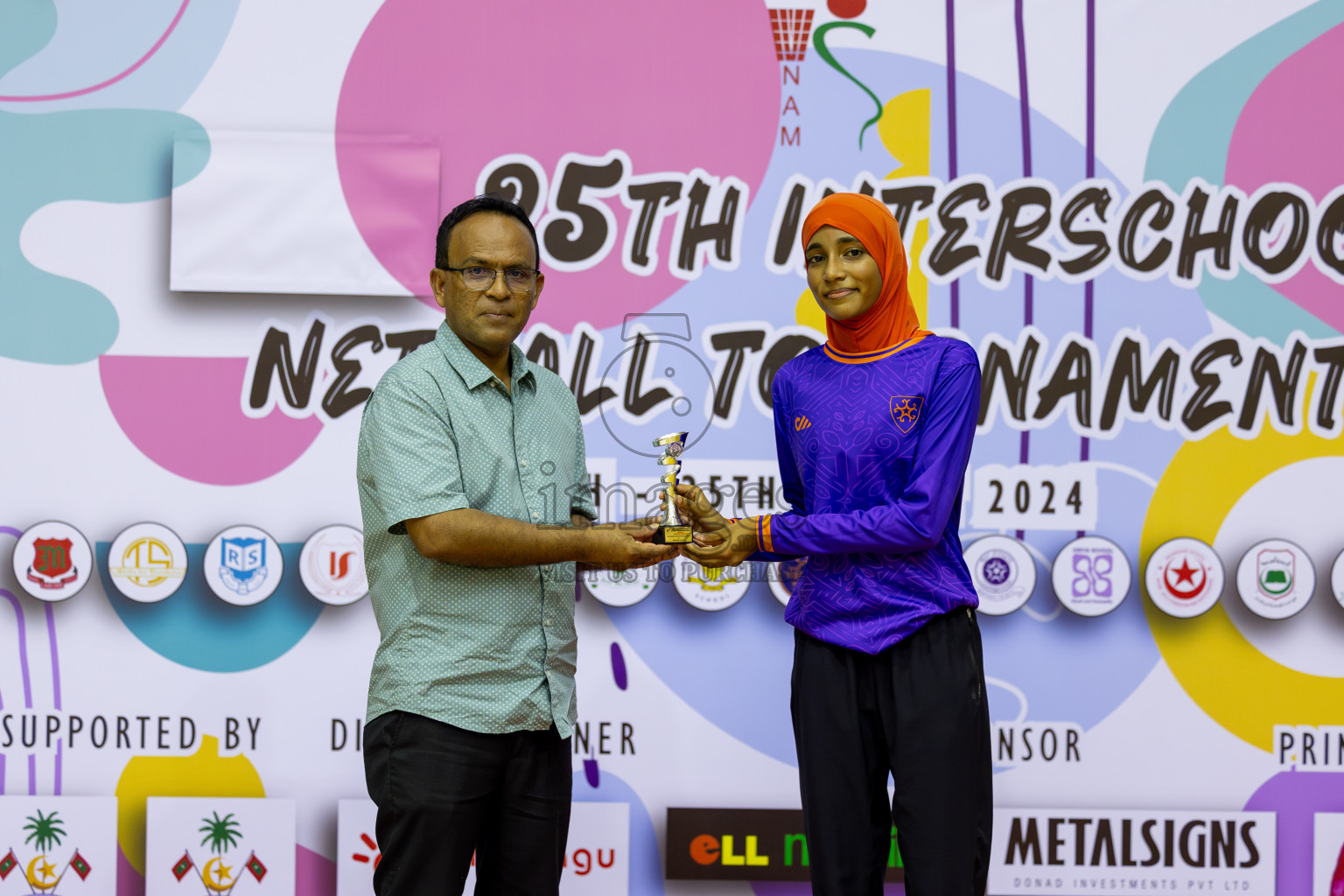 Day 13 of 25th Inter-School Netball Tournament was held in Social Center at Male', Maldives on Saturday, 24th August 2024. Photos: Mohamed Mahfooz Moosa / images.mv