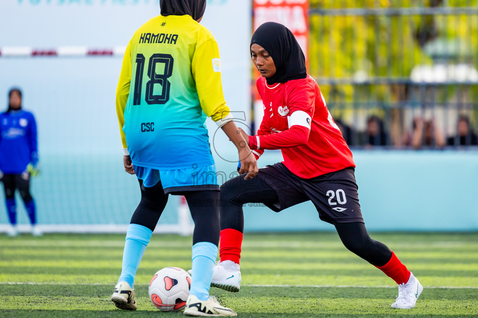 Kihaadhoo vs Goidhoo in Day 1 of Better in Baa Futsal Fiesta 2025 Woman's division held in B. Eydhafushi, Maldives on Wednesday, 5th November 2025. Photos: Nausham Waheed / images.mv