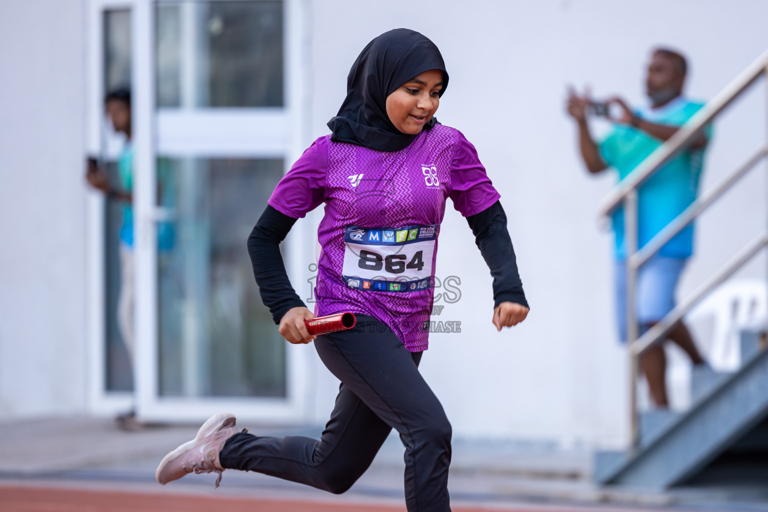 Day 5 of MWSC Interschool Athletics Championships 2024 held in Hulhumale Running Track, Hulhumale, Maldives on Wednesday, 13th November 2024. Photos by: Ismail Thoriq / Images.mv