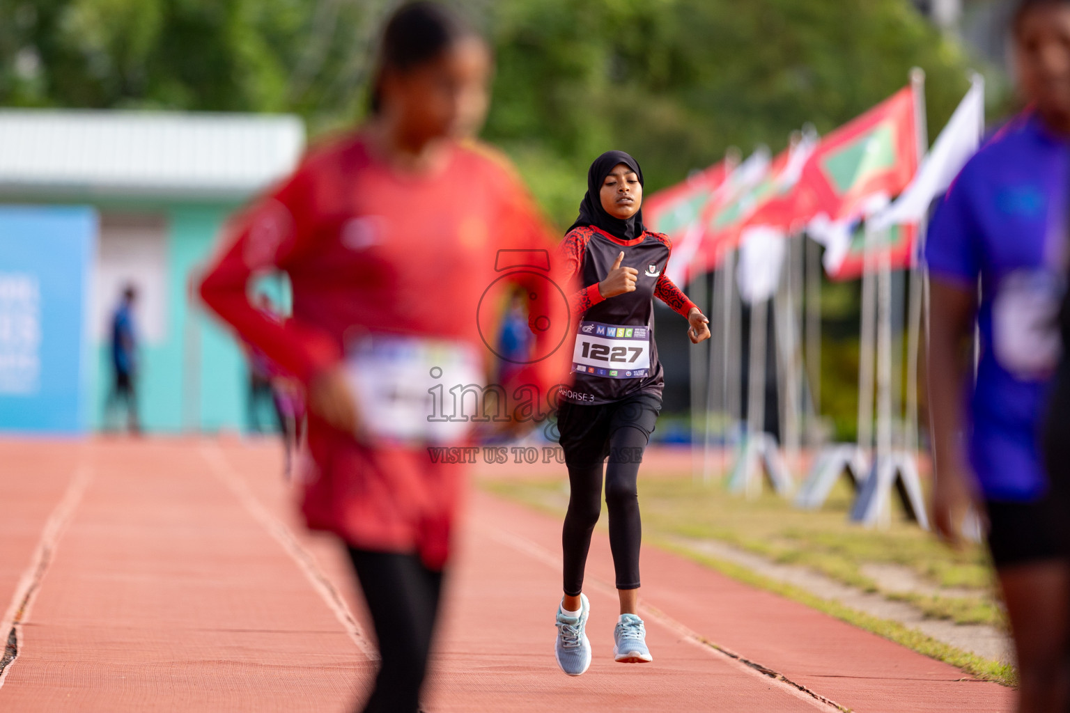 Day 3 of MWSC Interschool Athletics Championships 2024 held in Hulhumale Running Track, Hulhumale, Maldives on Monday, 11th November 2024. 
Photos by: Hassan Simah / Images.mv