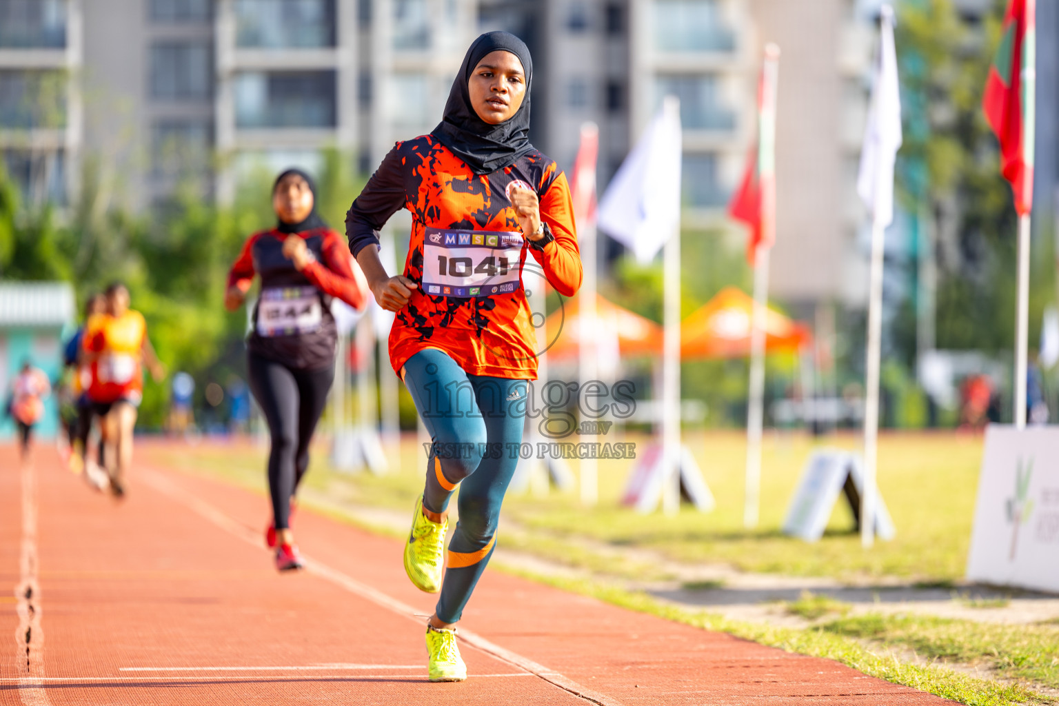 Day 4 of MWSC Interschool Athletics Championships 2024 held in Hulhumale Running Track, Hulhumale, Maldives on Tuesday, 12th November 2024. Photos by: Raaif Yoosuf / Images.mv