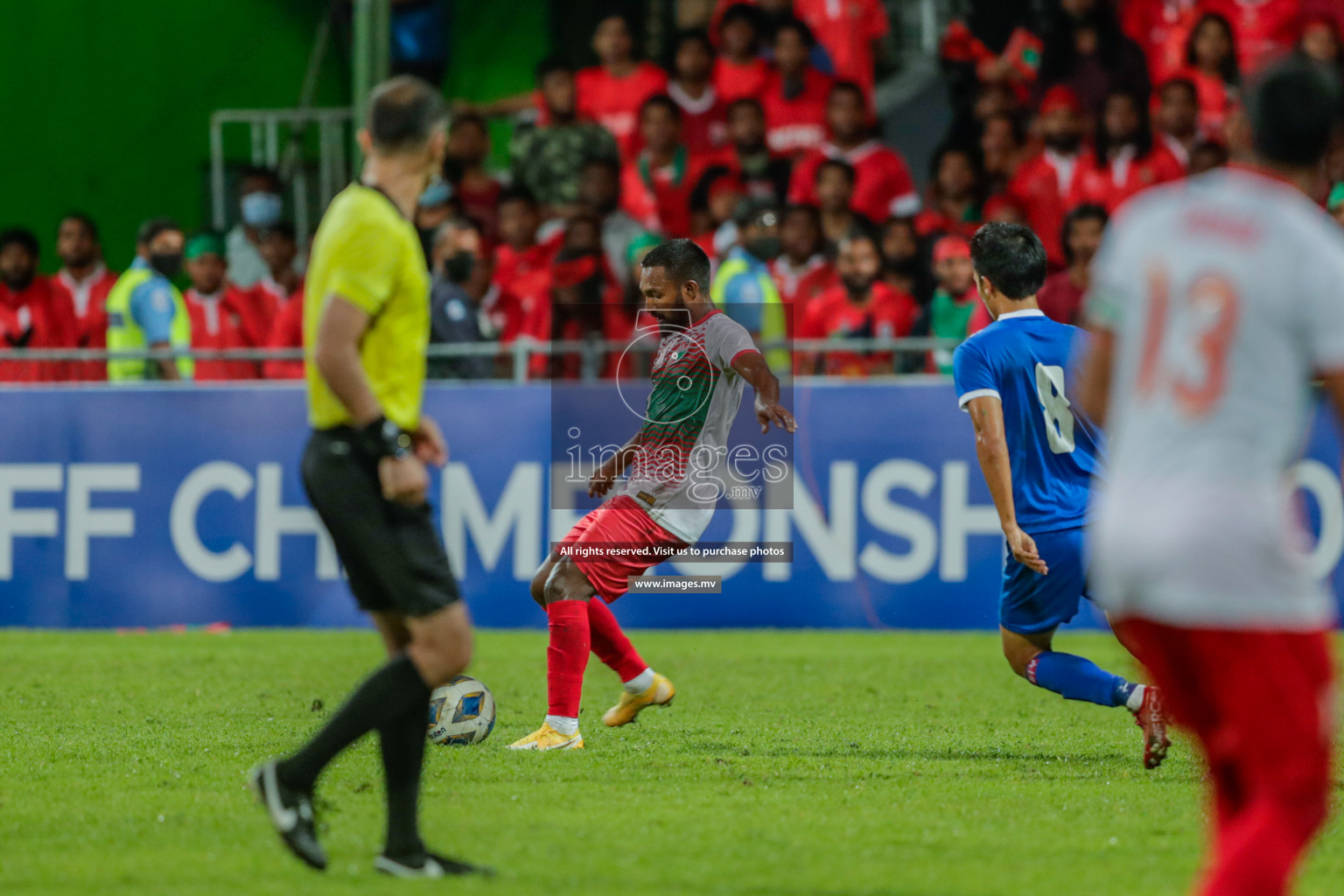 Maldives vs Nepal in SAFF Championship 2021 held on 1st October 2021 in Galolhu National Stadium, Male', Maldives