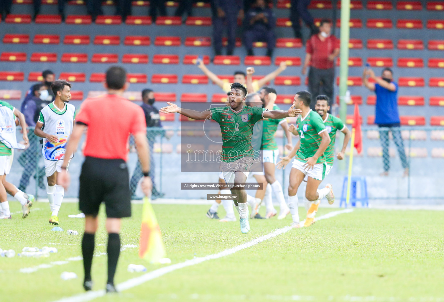 Bangladesh vs India in SAFF Championship 2021 held on 1st October 2021 in Galolhu National Stadium, Male', Maldives