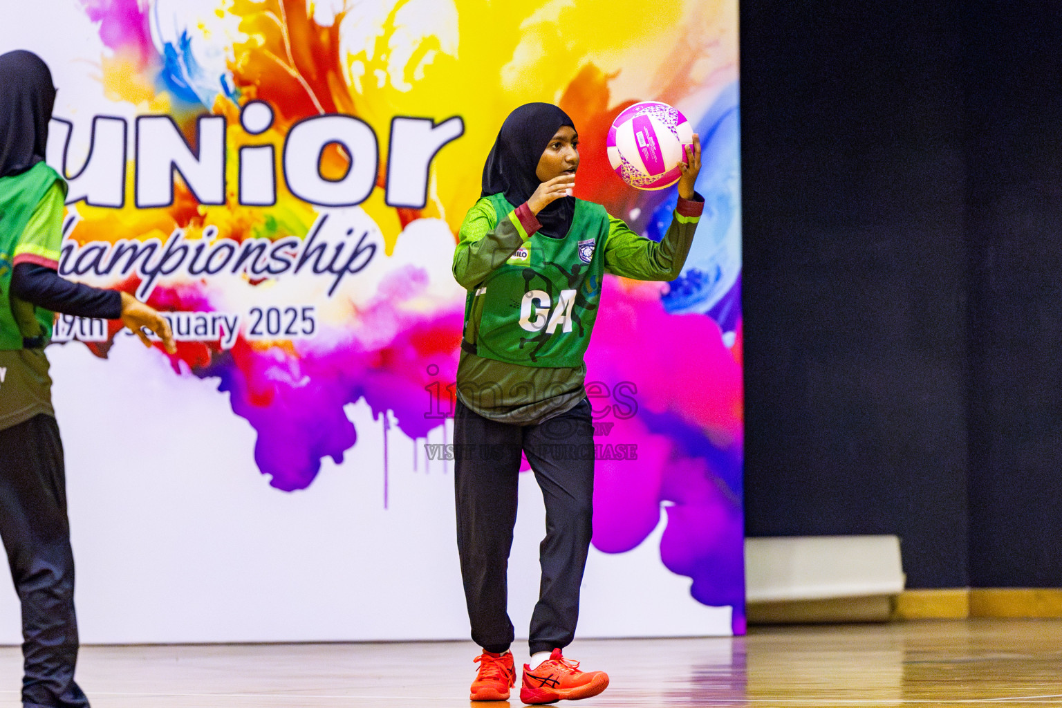 AIS Netball Academy vs Fiontti Sports Academy in Day 2 of 3rd Junior Championship - Netball association of Maldives, held at Social Center on Monday 20th January 2025 . Photos by Nausham Waheed