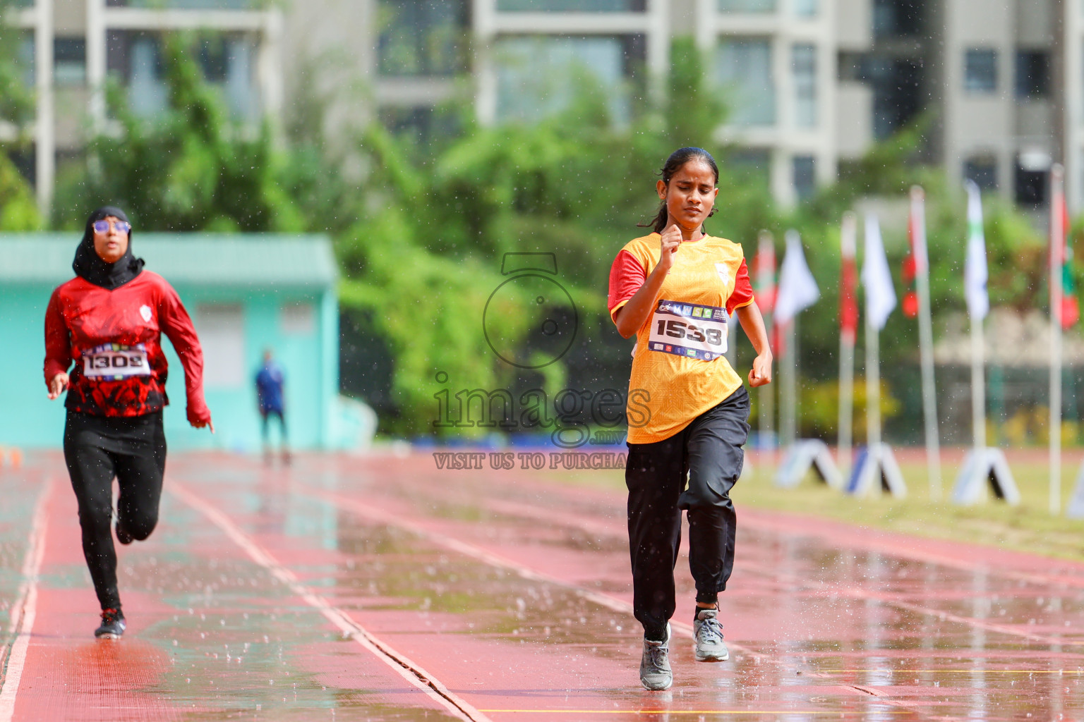 Day 1 of MWSC Interschool Athletics Championships 2024 held in Hulhumale Running Track, Hulhumale, Maldives on Saturday, 9th November 2024. 
Photos by: Ismail Thoriq, Hassan Simah / Images.mv