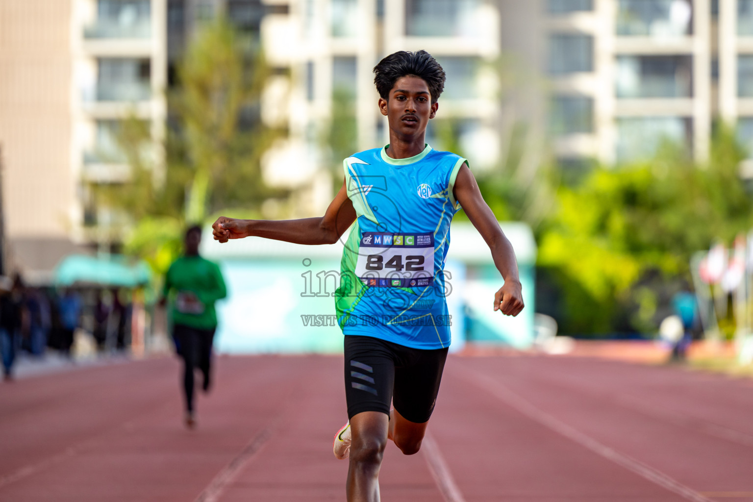 Day 1 of MWSC Interschool Athletics Championships 2024 held in Hulhumale Running Track, Hulhumale, Maldives on Saturday, 9th November 2024. 
Photos by: Hassan Simah / Images.mv