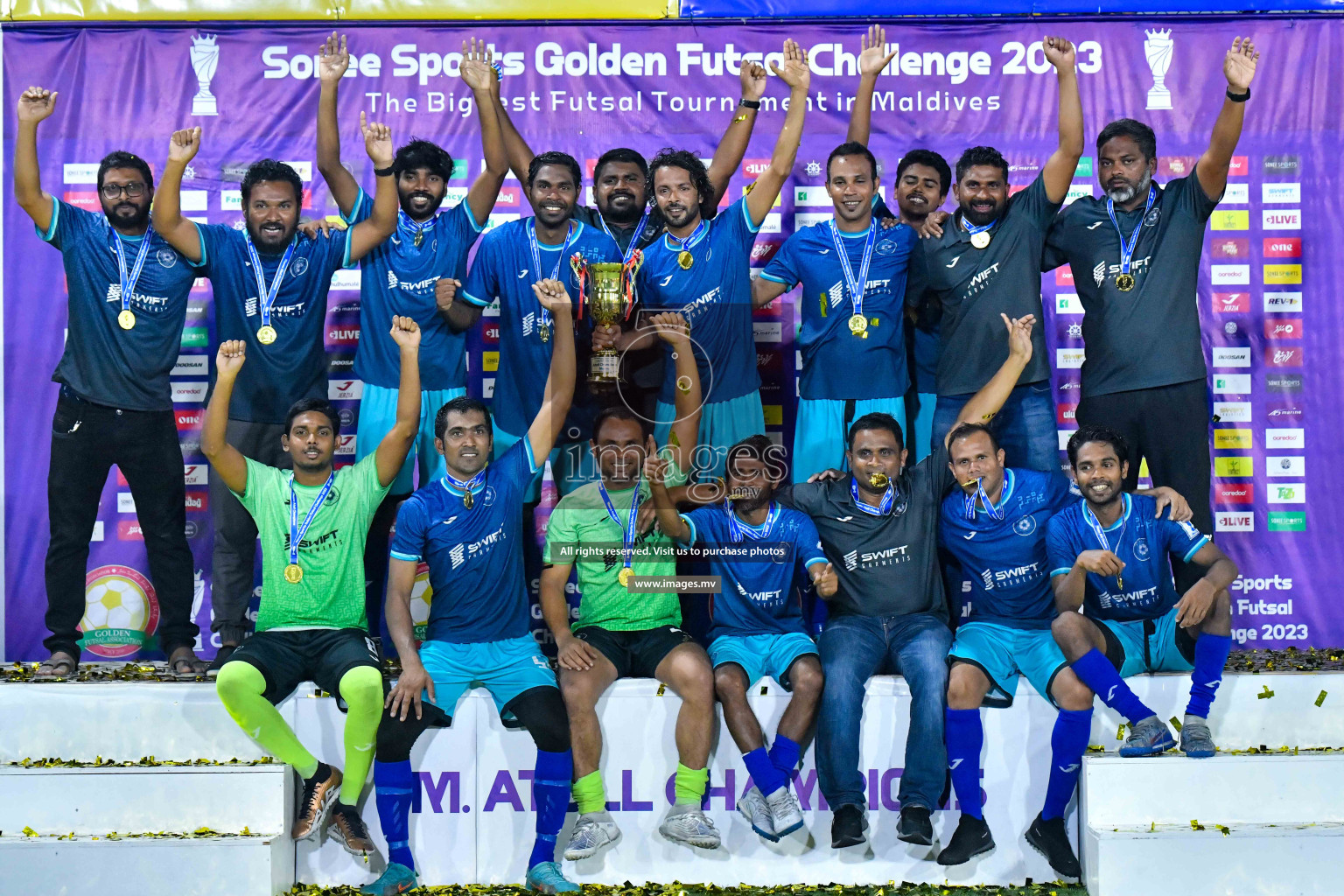 Matchday 21 of Golden Futsal Challenge 2023 on 25 February 2023 in Hulhumale, Male, Maldives