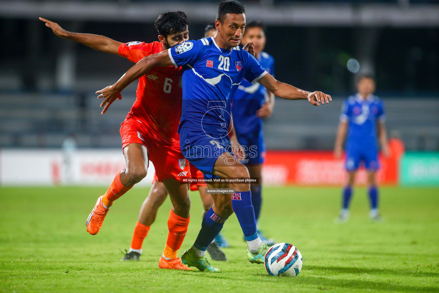 Nepal vs India in SAFF Championship 2023 held in Sree Kanteerava Stadium, Bengaluru, India, on Saturday, 24th June 2023. Photos: Nausham Waheed / images.mv