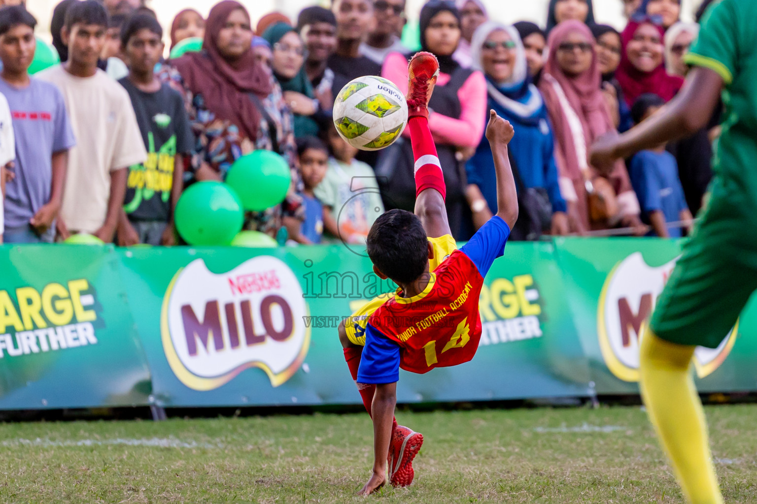 Day 3 of MILO Academy Championship 2025 (U-12) was held at Henveiru Stadium in Male', Maldives on Saturday, 3rd May 2025. Photos: Nausham Waheed / images.mv