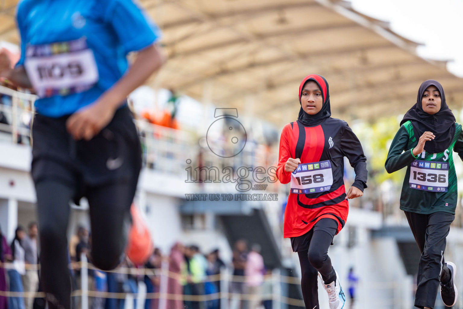 Day 1 of MWSC Interschool Athletics Championships 2024 held in Hulhumale Running Track, Hulhumale, Maldives on Saturday, 9th November 2024. 
Photos by: Ismail Thoriq, Hassan Simah / Images.mv