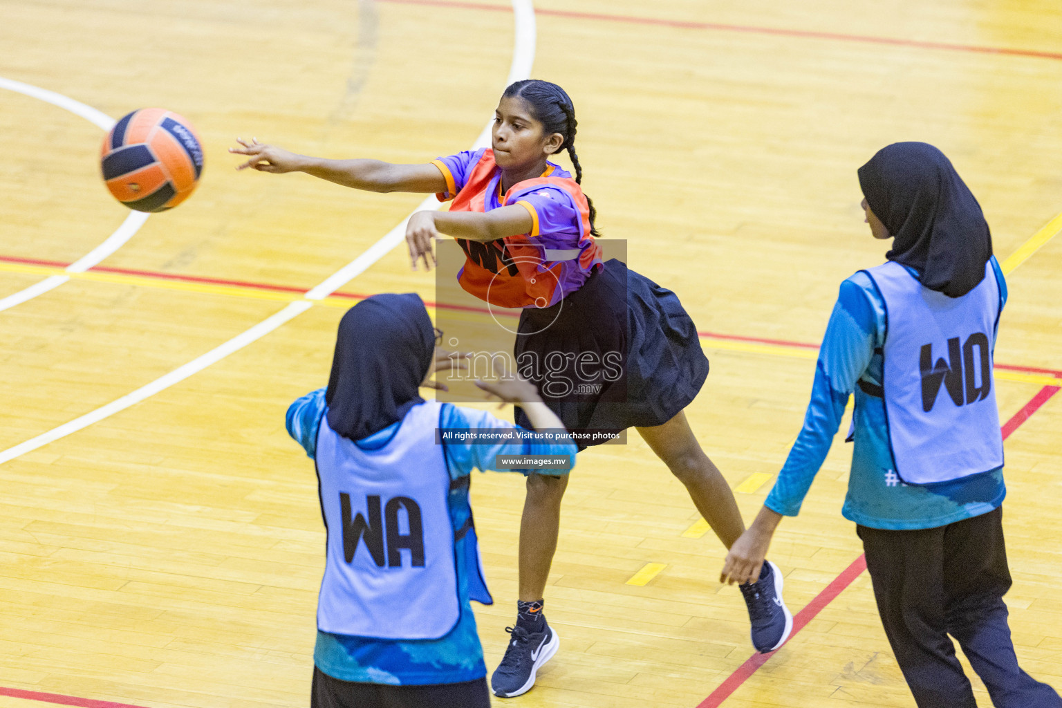 Day 10 of 24th Interschool Netball Tournament 2023 was held in Social Center, Male', Maldives on 5th November 2023. Photos: Nausham Waheed / images.mv