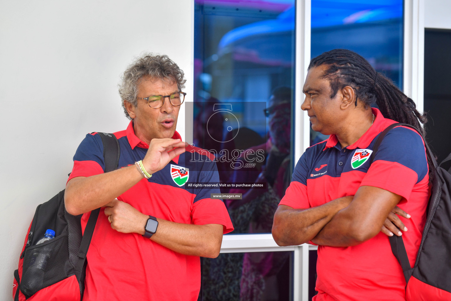 The Senior Men's National Team depart to Japan Training Camp from Maafannu Bus Terminal, Male', Maldives on 5th June 2023 Photos: Nausham Waheed/ Images.mv